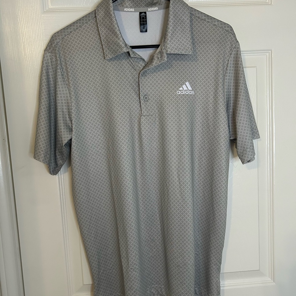 Adidas Gray Performance Polo Shirt golf lightweight